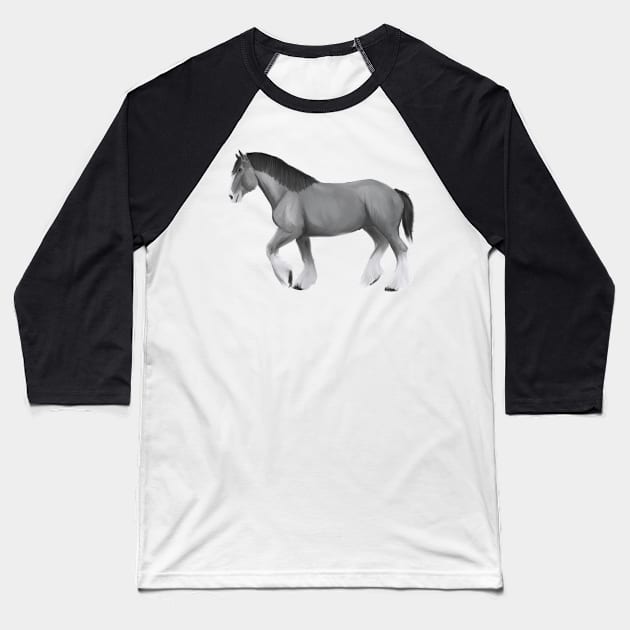 Clydesdale horse Baseball T-Shirt by Shyflyer